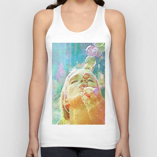 Soap bubbles Girl Unisex Tank Top