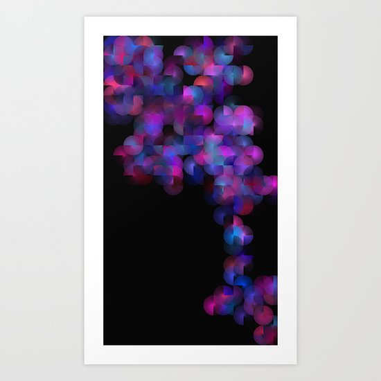 Written Circles #3 society6 custom generation Art Print