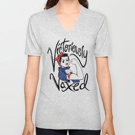 Victoriously Vaxed V Neck T Shirt