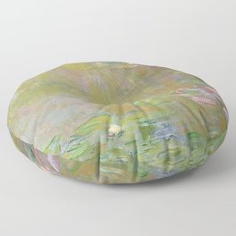 Water Lily Pond by Claude Monet Floor Pillow