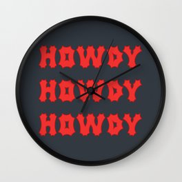 Gothic Cowgirl, Black and Red Wall Clock