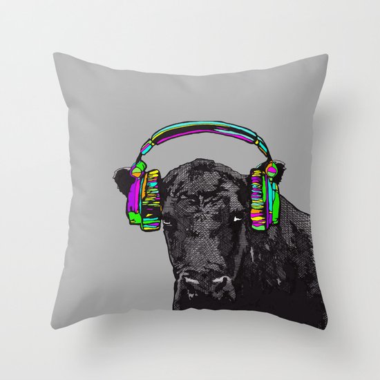 Bull Throw Pillow