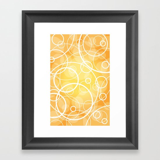 Hard Line Bokeh Framed Art Print