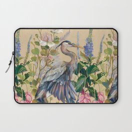Blue Heron Floral Laptop Sleeve