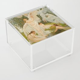 The Swan Maidens by Walter Crane Acrylic Box