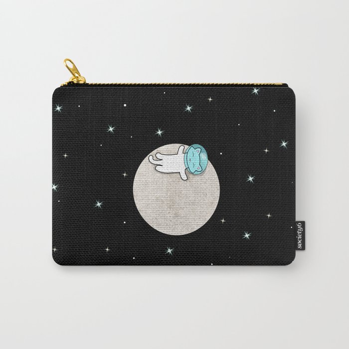 Cat On A Moon Carry-All Pouch