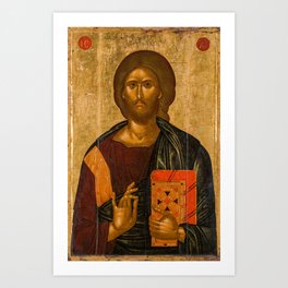 Christ Pantocrator by Byzantine Icon Art Print
