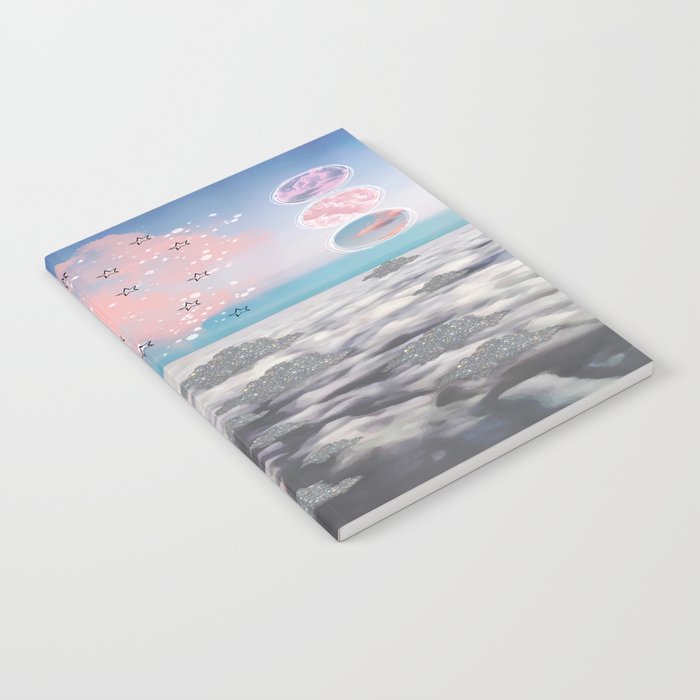 Glitter and Shimmer Cloud Aesthetic Notebook