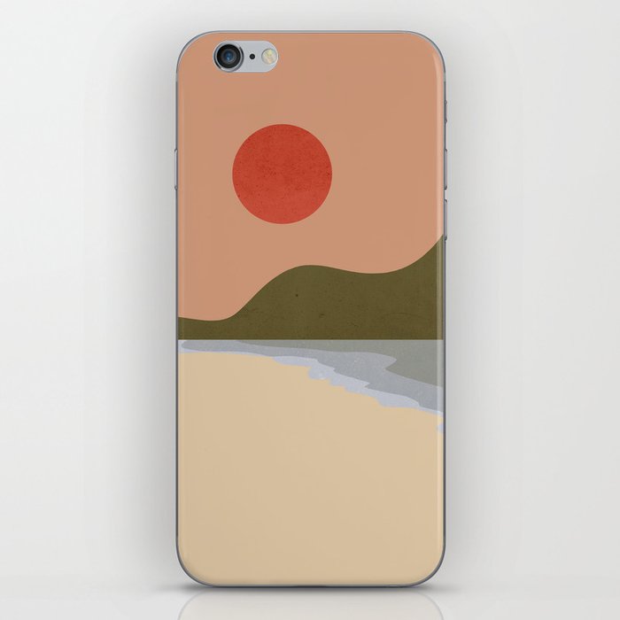 Abstraction_SUNSET_SUNRISE_BEACH_RED_OCEAN_pop_art_0326M iPhone Skin