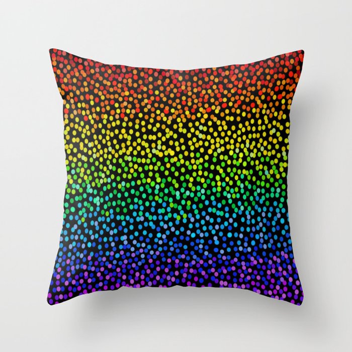 Rainbow Confetti 2 Throw Pillow