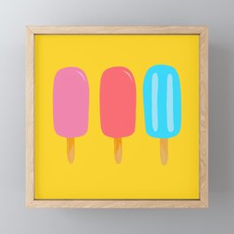 Ice Pops Yellow Framed Mini Art Print