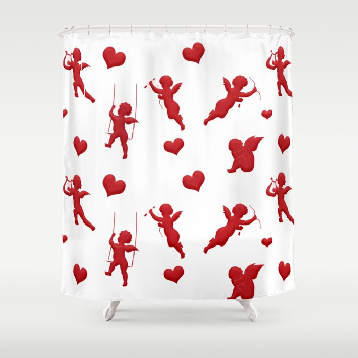 Valentine’s Day,Cupid love patten Shower Curtain