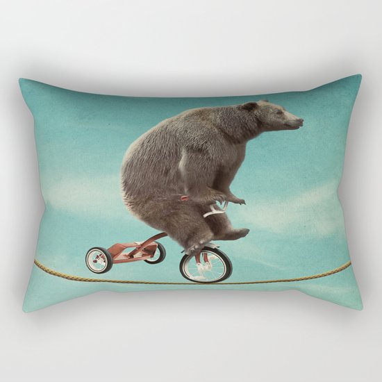 Balancing act Rectangular Pillow