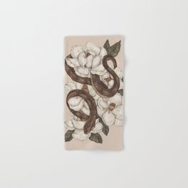 Snake and Magnolias Hand & Bath Towel