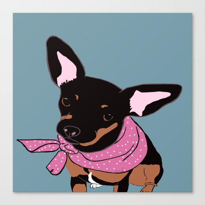 Sweet Chihuahua Canvas Print | Drawing, Digital, Chihuahua, Dog, Cute, Adorable