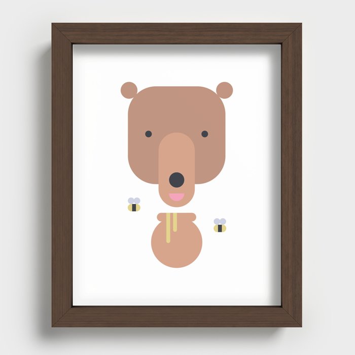 Honey Bear Recessed Framed Print