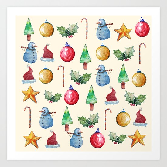 Christmas!! Pattern! (Holidays) Art Print