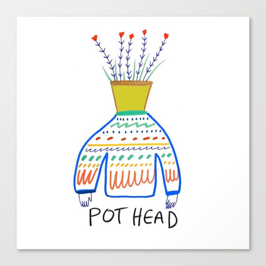 Pot head. Canvas Print