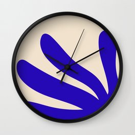 Seaweed Matisse Blue Wall Clock