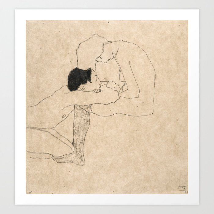 Egon Schiele "Lovers" Kunstdrucke Egon Schiele "Lovers" Kunstdrucke