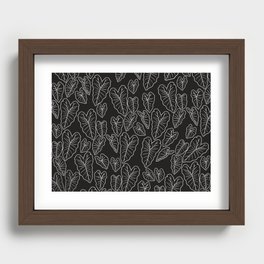 Kalo Leaves - Black Recessed Framed Print