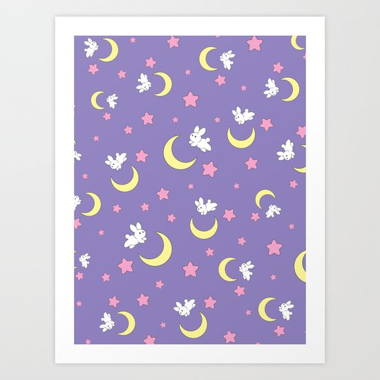 Rabbit of the Moon Art Print