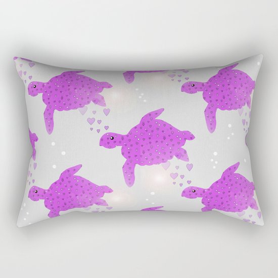 Turtle Hearts Rectangular Pillow