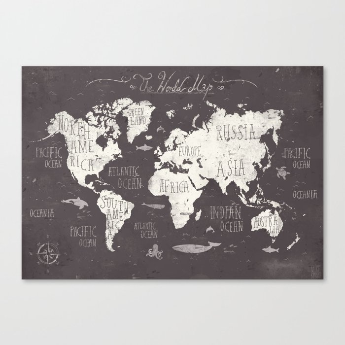 The World Map Canvas Print