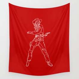 Crimson Cowgirl Wall Tapestry