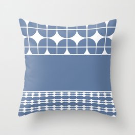 Decorative Cool Blue and White Pattern Design Throw Pillow