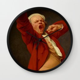 Self-Portrait, Yawning, 1783 by Joseph Ducreux Wall Clock | Redjacket, Jacket, Hugeyawn, Ducreux, Self Portrait, Josephducreux, Gentleman, Portraitpainting, Portrait, Roccoco 