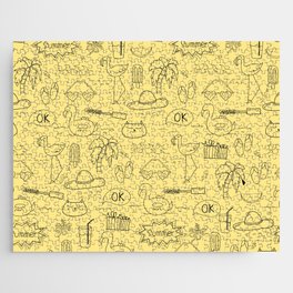 Summer Abstract - Yellow Jigsaw Puzzle