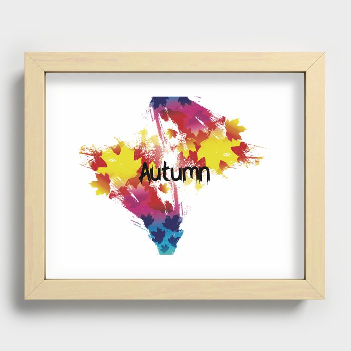 Autumn Leaves Recessed Framed Print