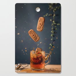 tea with cookies splash Cutting Board