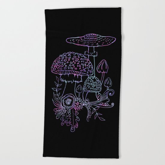 Mushrooms Beach Towel