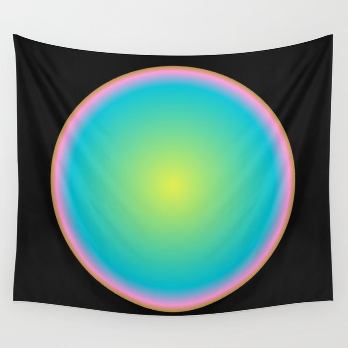 Space Gradient in Turquoise Wall Tapestry