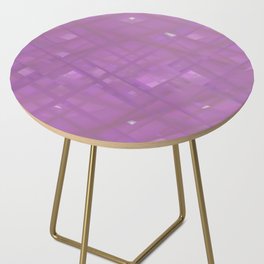 Abstract pink fractal background with various color lines and strips Side Table