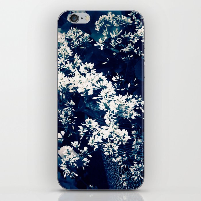 dainty white flowers vintage aesthetic photography iPhone Skin