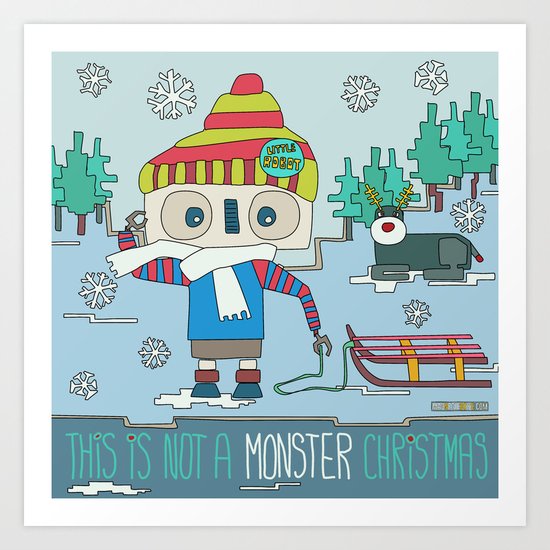 This is not a Monster Christmas Art Print