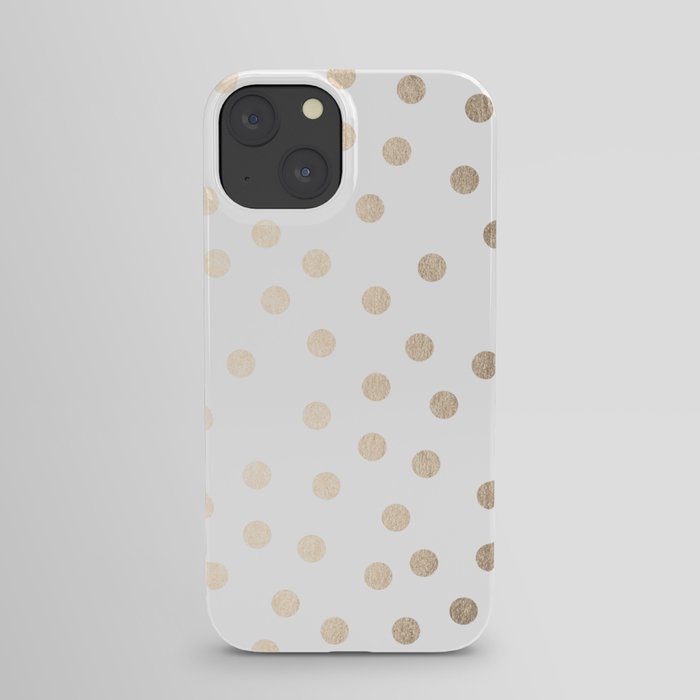 Simply Dots in White Gold Sands iPhone Case