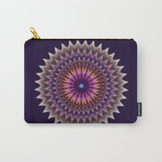 Groovy starry mandala with tribal patterns Carry-All Pouch