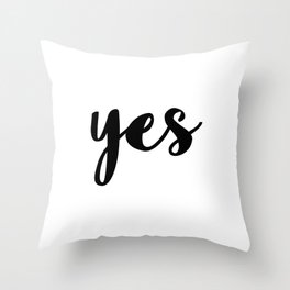 YES Throw Pillow