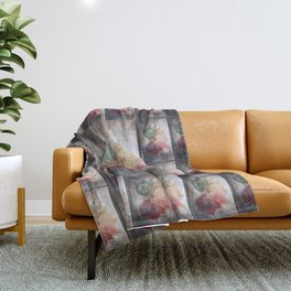 Colorful Fall Leaves Pattern Throw Blanket
