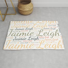 Jaimie Leigh Rug | Wordcloudpositive, Vidddiepublyshd, Womanbabygirl, Birthdaypopular, Graphicdesign, Colorsfirstname, Horizontalspain 