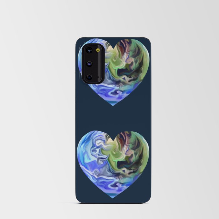 Planet Earth Love Heart Android Card Case