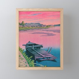 Akita Tsuchizaki by Kawase Hasui Framed Mini Art Print