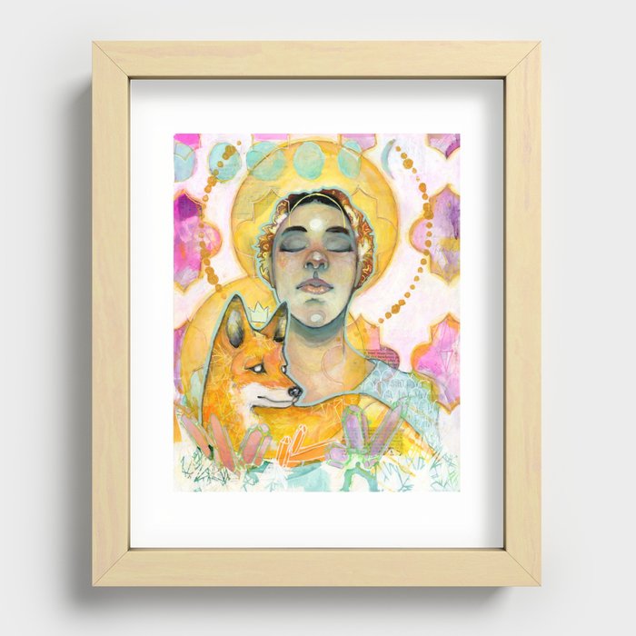 The Goddess and the Fox Recessed Framed Print