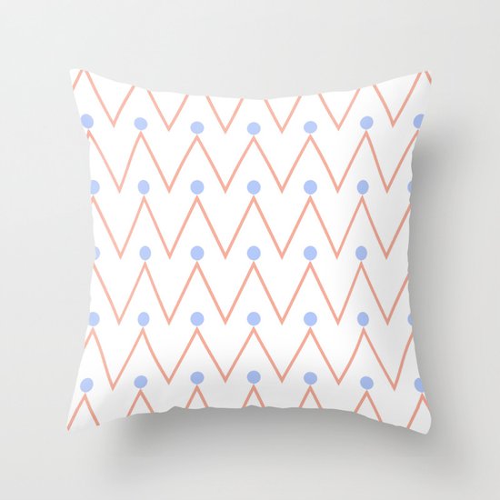 Chevron and dots 2 Throw Pillow