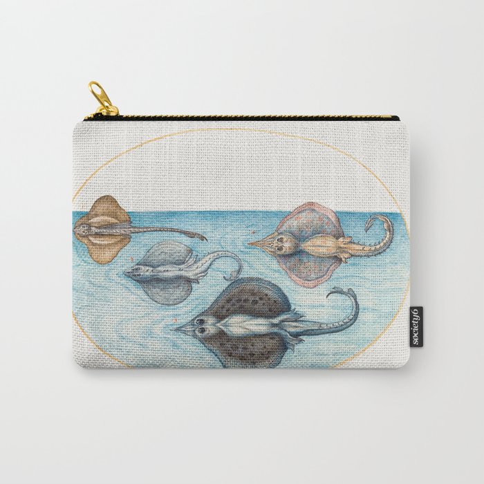 Vintage sea: four rays Carry-All Pouch