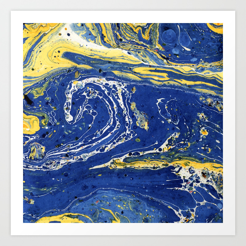 Starry Night Wave Abstract Decor Society6 Buyart Art Print By Menegasabidussi Society6
